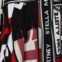 Pre Owned Stella McCartney Multicolor All Is Love Patched Wool Belted Oversized Shrug S