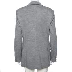 Pre Owned Stella McCartney Grey Wool Double Breasted Blazer M