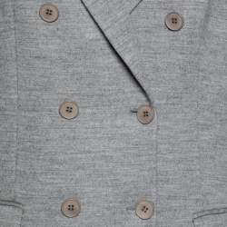 Pre Owned Stella McCartney Grey Wool Double Breasted Blazer M