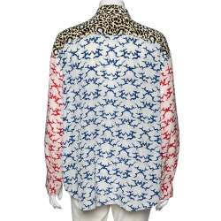 Pre Owned Stella McCartney Multicolor Printed Silk Button Front Shirt M