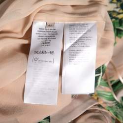 Pre Owned Stella McCartney Multicolor Parrot Printed Silk Wide Leg Pants L