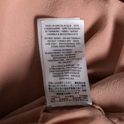 Pre Owned Stella McCartney Peach Silk Pocket Detail Blouse L