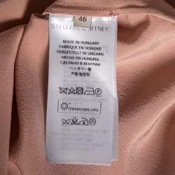 Pre Owned Stella McCartney Peach Silk Pocket Detail Blouse L