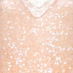 Pre Owned Stella McCartney Pink Ombre Sequin Embellished Tulle Top M