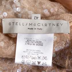 Pre Owned Stella McCartney Pink Ombre Sequin Embellished Tulle Top M