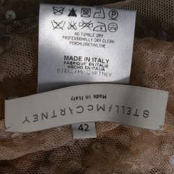 Pre Owned Stella McCartney Pink Ombre Sequin Embellished Tulle Top M