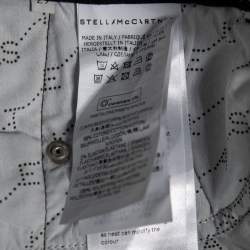 Pre Owned Stella McCartney Grey Denim Side Panel Logo Pants M