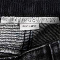 Pre Owned Stella McCartney Grey Denim Side Panel Logo Pants M