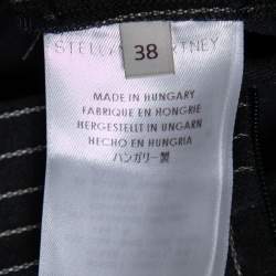 Stella McCartney Black Cotton Striped Flared Mini Skirt S