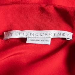 Pre Owned Stella McCartney Red Silk Front Pocket Shirt M