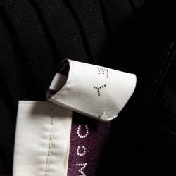 Pre Owned تنورة ستيلا مكارتني كارمين كريب ذهبي وأسود بطيات مقاس متوسط (ميديوم)