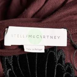 مملوكة مسبقًا بلوزة ستيلا مكارتني قطن بني تطريز نسر مقاس متوسط