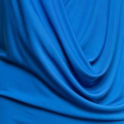 Pre Owned Stella McCartney Blue Jersey Draped Front Maxi Dress S