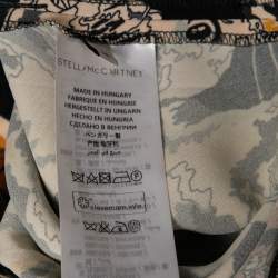 Pre Owned Stella McCartney Multicolor Printed Crepe Rib Knit Trimmed Joey Trousers L