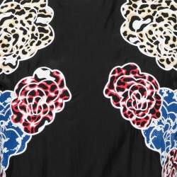 Stella McCartney Black Silk Embroidered Mini Dress S