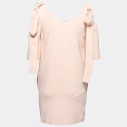 مملوكة مسبقًا فستان ميني ستيلا مكارتني كريب وردي بكتف مكشوف مقاس صغير جدًا - إكس سمول