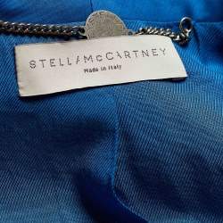 Pre Owned Stella McCartney Blue Wool Silk Mid-Length Blazer M