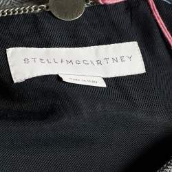 Pre Owned Stella McCartney Grey Patterned Wool Button Front Sleeveless Jacket S