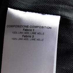 Pre Owned Stella McCartney Grey Patterned Wool Button Front Sleeveless Jacket S