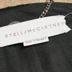 Pre Owned Stella McCartney Brown & Black Striped Wool Double Breasted Coat S