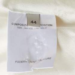 Pre Owned بليزر ستيلا مكارتني صوف كريمي صف أزرار واحد مقاس متوسط