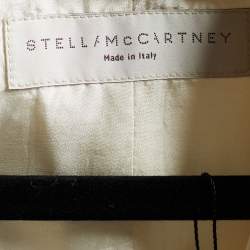 Pre Owned بليزر ستيلا مكارتني صوف كريمي صف أزرار واحد مقاس متوسط