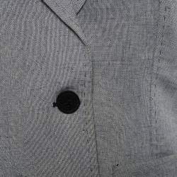 Pre Owned Stella McCartney Grey Linen Single Breasted Blazer M