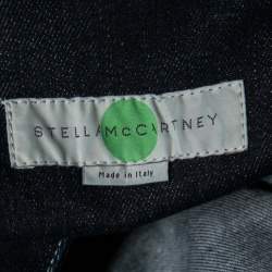 Pre Owned Stella McCartney Navy Blue Denim Slit Detail Long Sleeve Blouse M