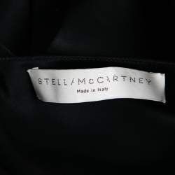 Pre Owned Stella McCartney Black Silk Ruffle Front Sleeveless Top M