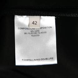 Pre Owned Stella McCartney Black Silk Ruffle Front Sleeveless Top M