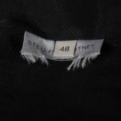 Pre Owned Stella McCartney Black Wool Chain Embellished Coat L