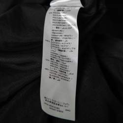 Pre Owned Stella McCartney Black Wool Fringe Trim Pockets Long Coat L