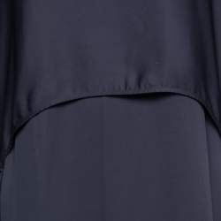 Pre Owned Stella McCartney Navy Blue Crepe Tiered Dress M