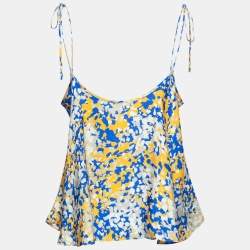 Pre Owned Stella McCartney Multicolor Printed Silk Sleeveless Blouse M