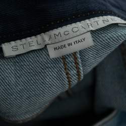 Pre Owned Stella McCartney Light Blue Lace Up Detail Denim Skirt S