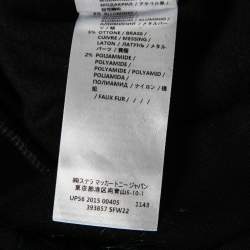 Pre Owned Stella McCartney Black Faux Fur Detail Cotton Sweatshirt M