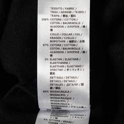 Pre Owned Stella McCartney Black Faux Fur Detail Cotton Sweatshirt M