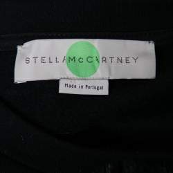 Pre Owned Stella McCartney Black Faux Fur Detail Cotton Sweatshirt M