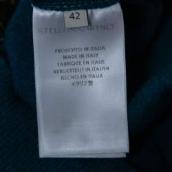 Pre Owned Stella McCartney Blue Eagle Jacquard Wool Sweater M
