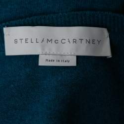 Pre Owned Stella McCartney Blue Eagle Jacquard Wool Sweater M
