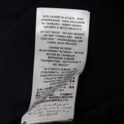 Pre Owned Stella McCartney Midnight Blue Silk & Lace Paneled Long Skirt S