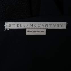 Pre Owned Stella McCartney Midnight Blue Silk & Lace Paneled Long Skirt S