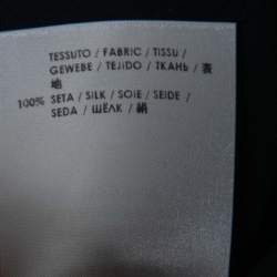 Pre Owned Stella McCartney Navy Blue Silk Chiffon Short Sleeve Top M