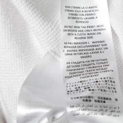 Pre Owned Stella McCartney White Logo Printed Cotton Cropped Hoodie M