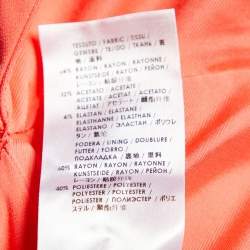 Pre Owned Stella McCartney Neon Pink Crepe Back Cut-Out Detail Sheath Dress S