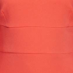 Pre Owned Stella McCartney Neon Pink Crepe Back Cut-Out Detail Sheath Dress S