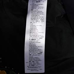 Pre Owned Stella McCartney Black Crepe Floral Embroidered Gown M