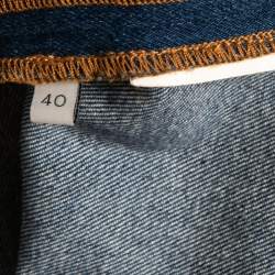 Pre Owned Stella McCartney Blue Horse Printed  Short Sleeve Top S 