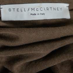 Pre Owned Stella McCartney Olive Green Linen Zip-Detail Top S