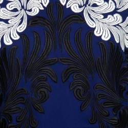 Pre Owned Stella McCartney Blue Embroidered Crepe Long Sleeve Top M